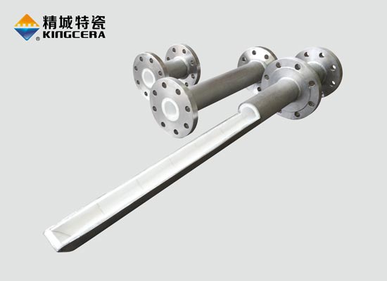 鋰電池行業耐磨陶瓷進料管-增壓管