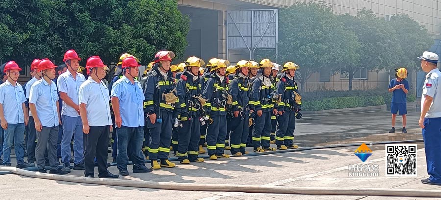 湖南精城特種陶瓷有限公司積極配合消防聯(lián)合演練，共筑安全生產(chǎn)防線